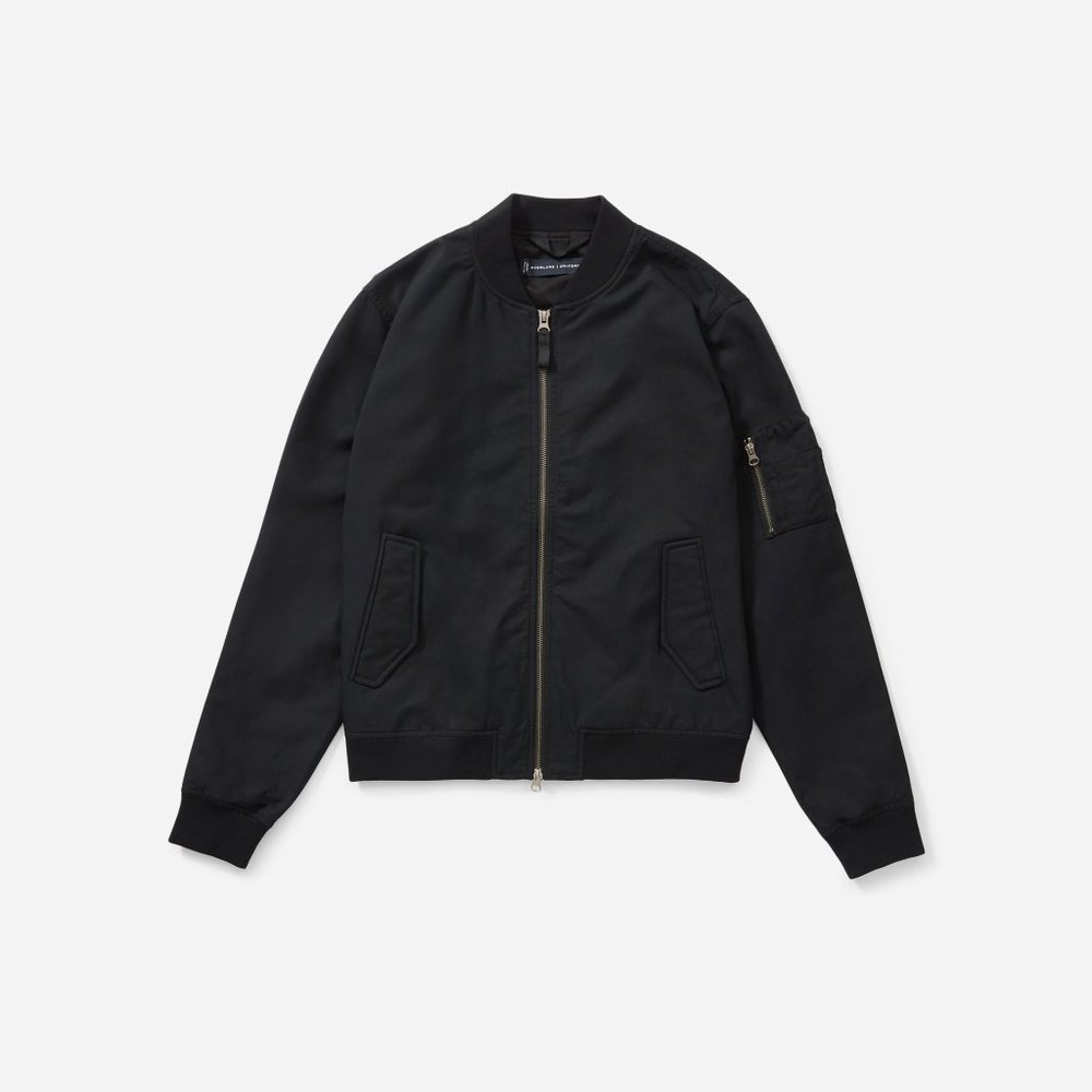 Everlane Uniform Bomber Jacket | XS Black | Like New Barely Worn